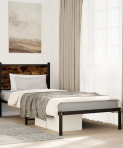 Giroletto Senza Materaso In Metallo Rovere Fumo 80x200 cm