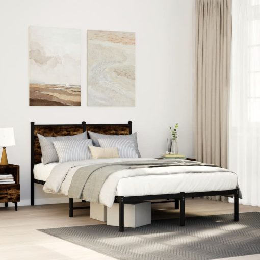 Giroletto Senza Materasso In Metallo Rovere Fumo 120x190 cm