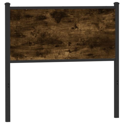 Testiera Rovere Fumo 90 Cm In Legno Multistrato E Acciaio
