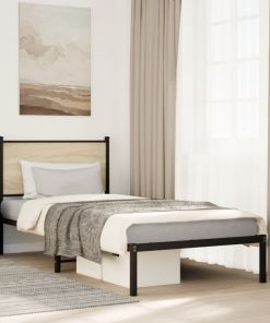 Giroletto Senza Materaso In Metallo Rovere Sonoma 75x190 cm