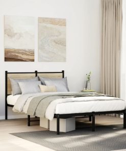 Giroletto Senza Materaso In Metallo Rovere Sonoma 120x200 cm