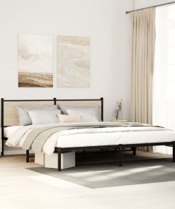Giroletto Senza Materaso In Metallo Rovere Sonoma 180x200 cm