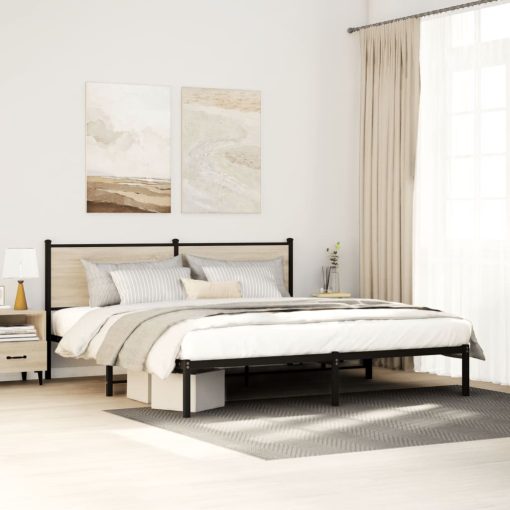 Giroletto Senza Materaso In Metallo Rovere Sonoma 180x200 cm
