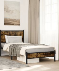 Giroletto Senza Materaso In Metallo Rovere Fumo 80x200 cm