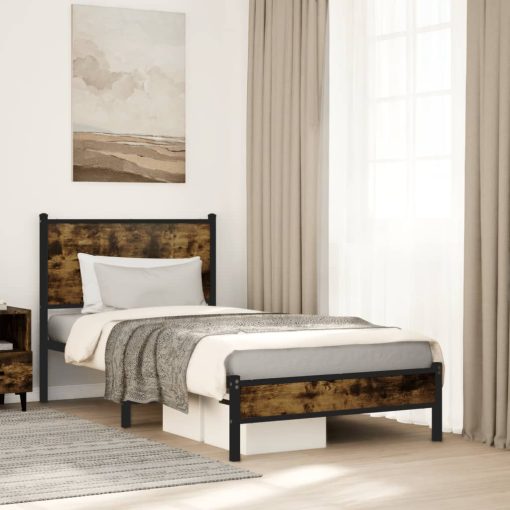 Giroletto Senza Materaso In Metallo Rovere Fumo 80x200 cm