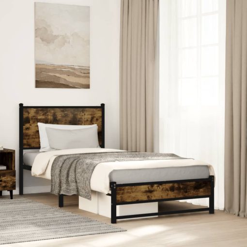 Giroletto Senza Materaso In Metallo Rovere Fumo 80x200 cm