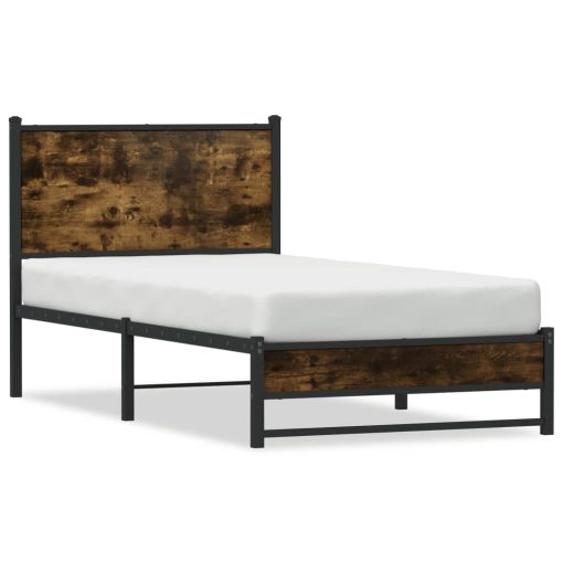 Giroletto Senza Materaso In Metallo Rovere Fumo 80x200 cm - Image 2