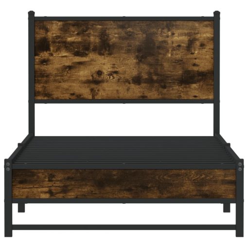 Giroletto Senza Materaso In Metallo Rovere Fumo 80x200 cm - Image 5