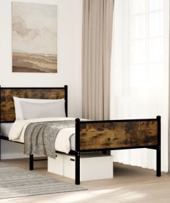 Giroletto Senza Materaso In Metallo Rovere Fumo 90x200 cm