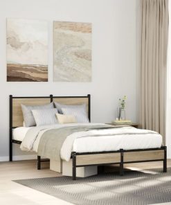 Giroletto Senza Materaso In Metallo Rovere Sonoma 120x200 cm