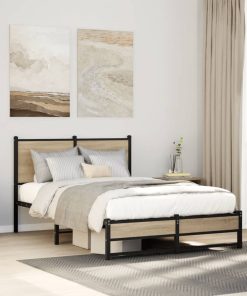 Giroletto Senza Materaso In Metallo Rovere Sonoma 120x200 cm
