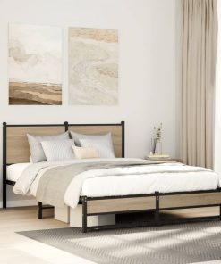 Giroletto Senza Materaso In Metallo Rovere Sonoma 140x200 cm