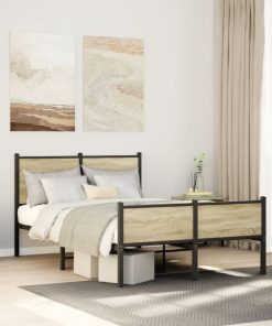 Giroletto Senza Materaso In Metallo Rovere Sonoma 120x200 cm