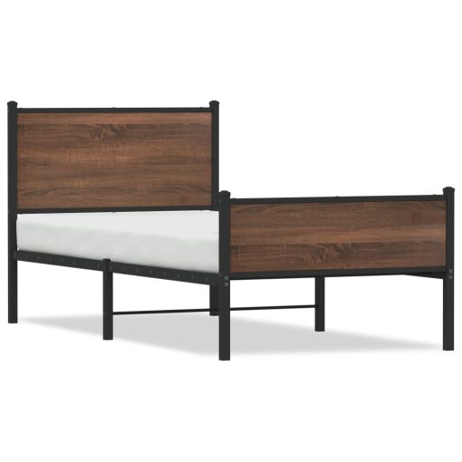Giroletto Senza Materasso In Metallo Rovere Marrone 90x190 cm - Image 2