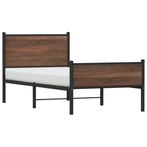 Giroletto Senza Materasso In Metallo Rovere Marrone 90x190 cm - Image 4