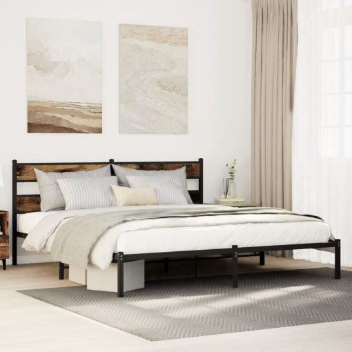 Giroletto Senza Materaso In Metallo Rovere Fumo 180x200 cm