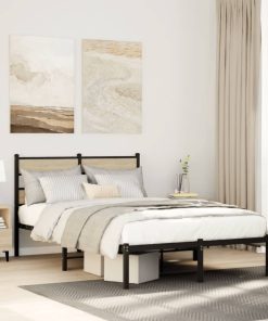 Giroletto Senza Materaso In Metallo Rovere Sonoma 120x200 cm