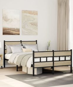 Giroletto Senza Materaso In Metallo Rovere Sonoma 120x190 cm