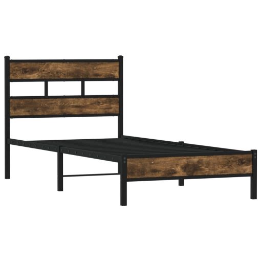 Giroletto Senza Materasso Con Testiera Rovere Sonoma 90x190 cm - Image 3