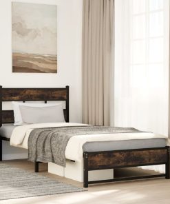 Giroletto Senza Materaso In Metallo Rovere Fumo 80x200 cm