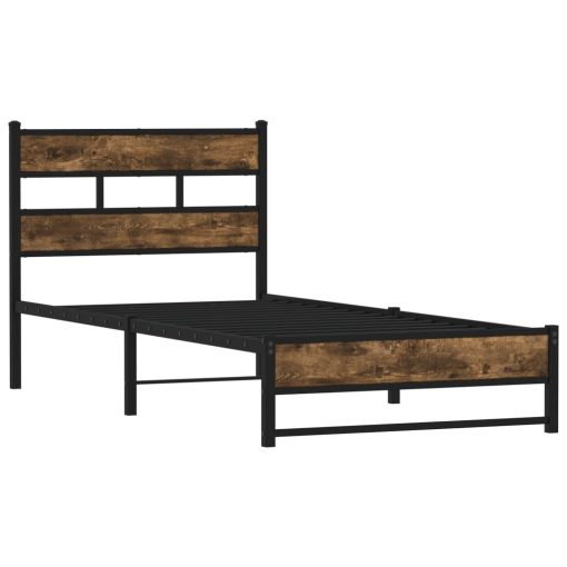 Giroletto Senza Materaso In Metallo Rovere Fumo 80x200 cm - Image 3
