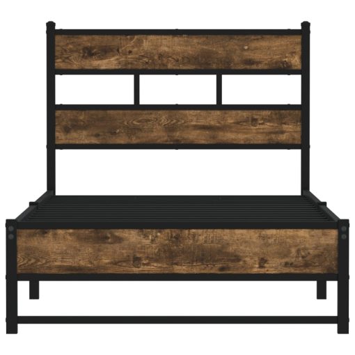 Giroletto Senza Materaso In Metallo Rovere Fumo 80x200 cm - Image 4