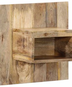 Comodino 50x27x50 Cm In Legno Grezzo Massello Di Mango