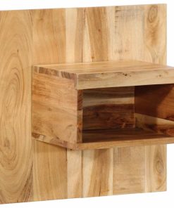 Comodino 50x27x50 Cm In Legno Massello Di Acacia