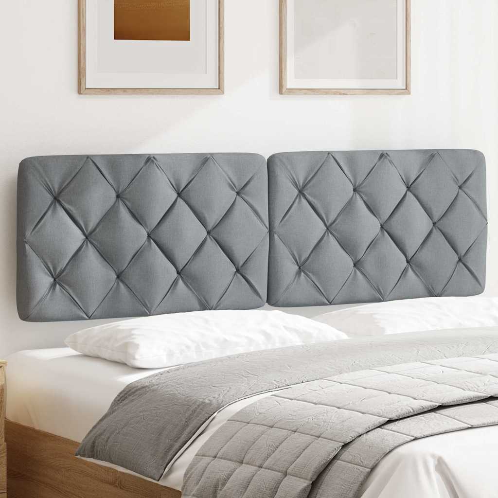 Cuscino Testiera Grigio Chiaro 160 Cm In Tessuto - Image 3