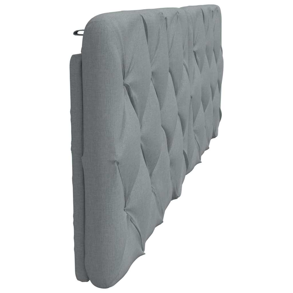 Cuscino Testiera Grigio Chiaro 160 Cm In Tessuto - Image 5