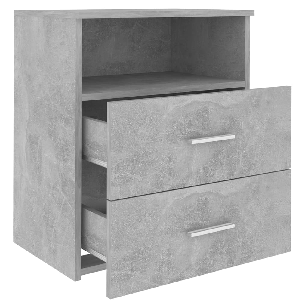 Comodini 2 Pz Grigio Cemento 50x32x60 cm - Image 6