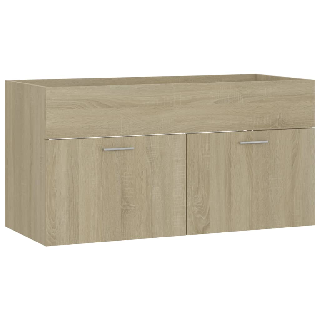 Mobile Sottolavabo Rovere Sonoma 90x38,5x46cm Legno Multistrato - Image 2