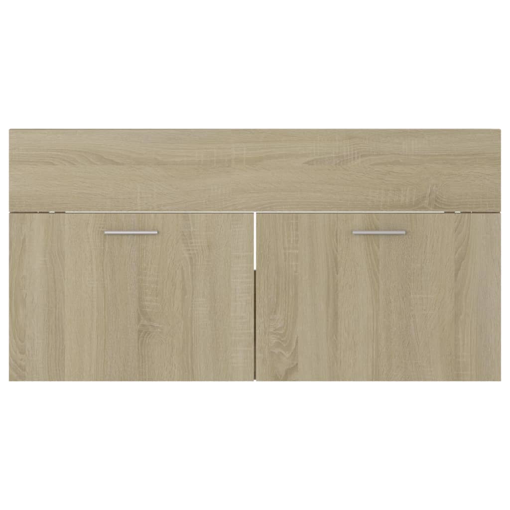 Mobile Sottolavabo Rovere Sonoma 90x38,5x46cm Legno Multistrato - Image 5