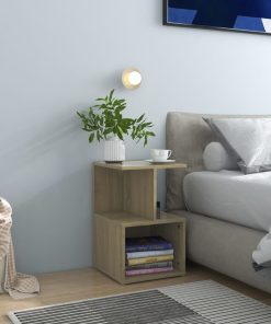 Comodini 2pz Rovere Sonoma 35x35x55 Cm In Legno Multistrato