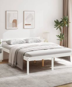 Letto Per Anziani 150x200 Cm King In Legno Massello Di Pino