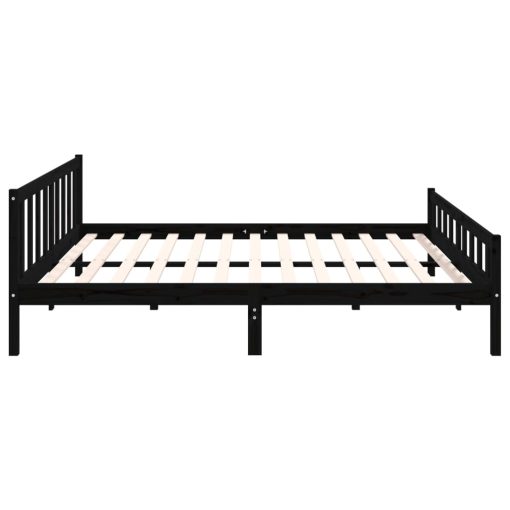 Giroletto Nero In Legno Massello 160x200 cm - Image 6