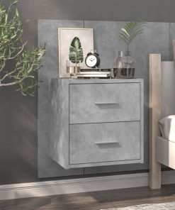 Comodino A Muro Grigio Cemento