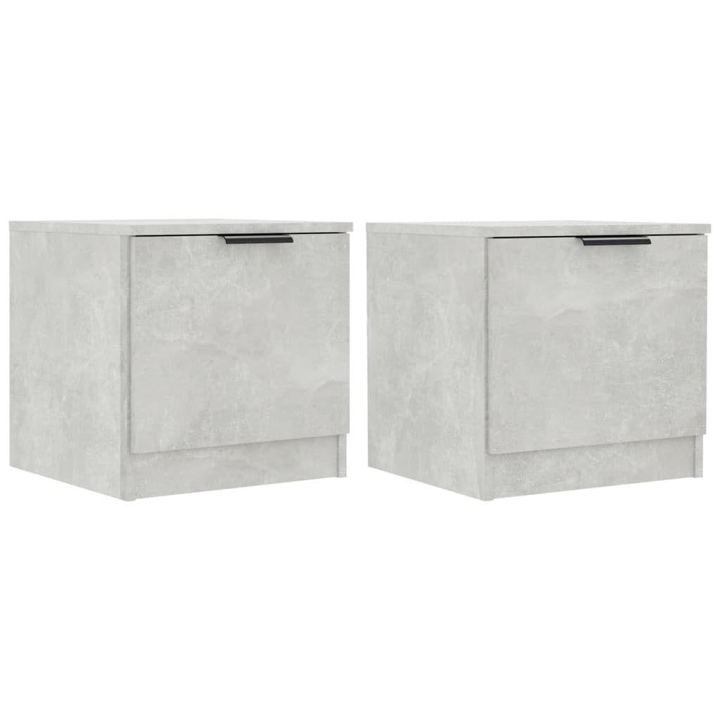 Comodini 2 Pz Grigio Cemento 40x39x40 cm - Image 2