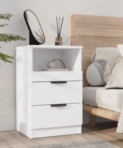 Comodino A Muro Bianco In Legno Multistrato