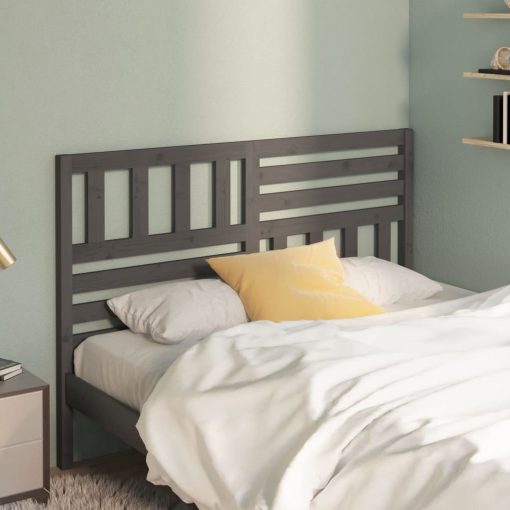 Testiera Per Letto Grigia 156x4x100cm In Legno Massello Di Pino