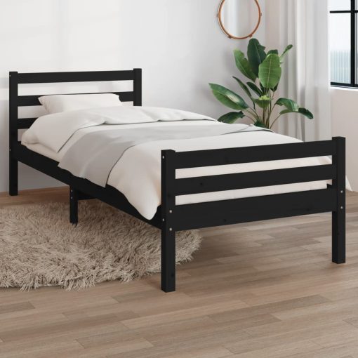 Giroletto Nero In Legno Massello 90x200 cm
