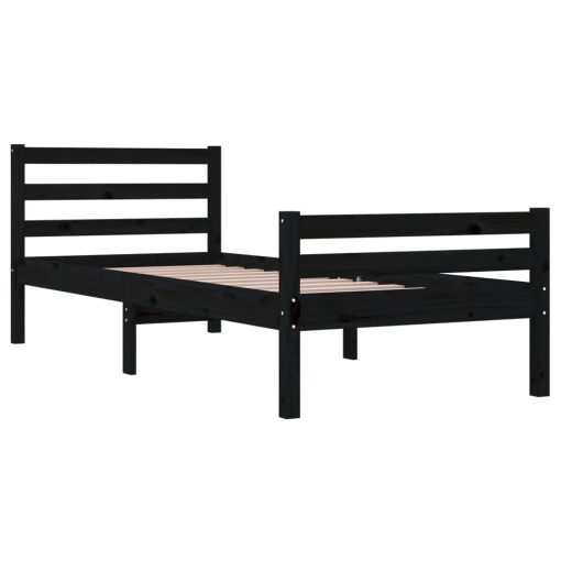 Giroletto Nero In Legno Massello 90x200 cm - Image 4