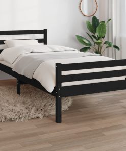 Giroletto Nero In Legno Massello 100x200 cm