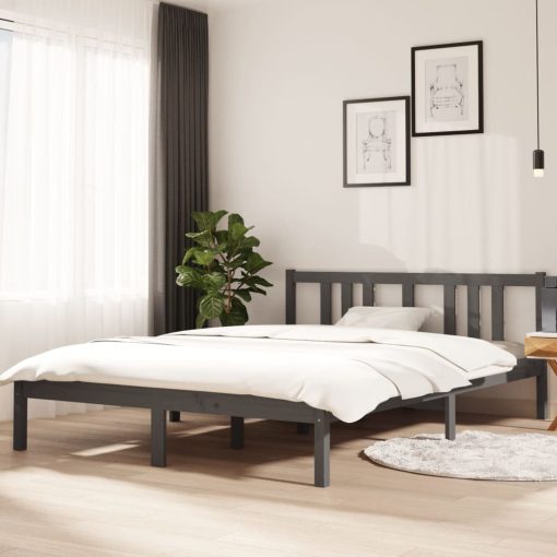 Giroletto Grigio In Legno Massello 140x200 cm