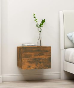 Comodini Rovere Fumo 2 Pz 40x30x30 Cm Legno Multistrato
