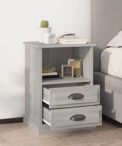 Comodini 2 Pz Grigio Sonoma 43x36x60 cm