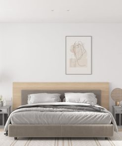Comodini 2 Pz Grigio Cemento 43x36x50 cm