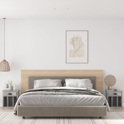 Comodini 2 Pz Grigio Cemento 43x36x50 cm