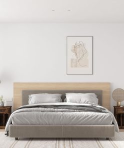 Comodini 2pz Rovere Fumo 43x36x50 cm
