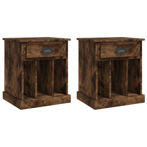 Comodini 2pz Rovere Fumo 43x36x50 cm - Image 2
